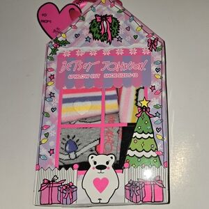 Betsey Johnson Festive Striped and Graphic Socks